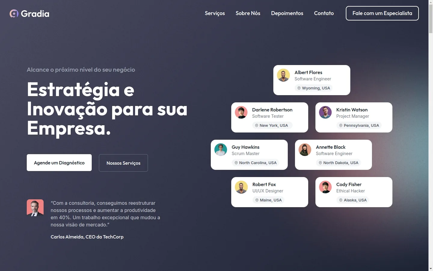 Landing Page Consultoria